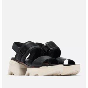 NWT Sorel KINETIC Impact Slingback Heel Sandal – Black / Chalk